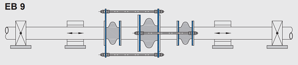 泄壓型橡膠膨脹節安裝示意圖